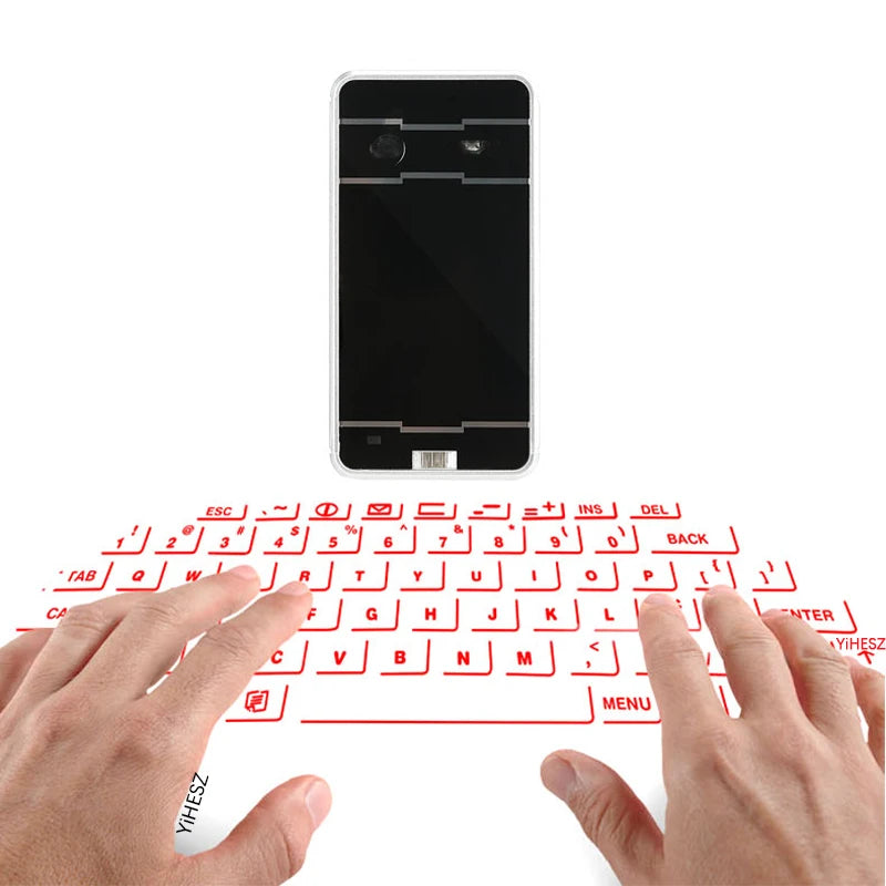 Virtual Laser Keyboard Phone Bluetooth Wireless Projector Phone Keyboard For Computer Iphone Pad Laptop With Mouse Function