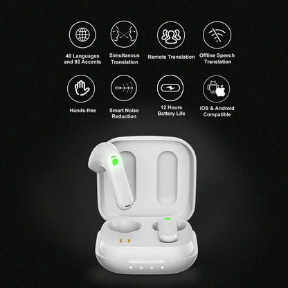 Timekettle WT2 Edge/W3 Simultaneous Translator Earbuds Voice Multi Languages Translate Headset for Business Travel Meeting
