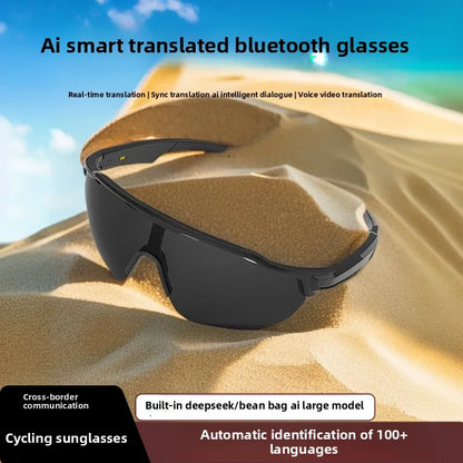 Intelligent  AI glasses Simultaneous Interpretation Real-Time Translation for Listen Speak Music Earphone Sun Cycling Glass