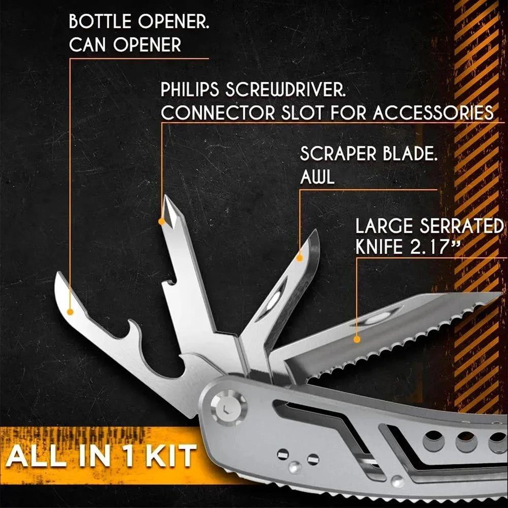 Multi-Tool Multi-Tool Alicates 24 in 1 with Professional Multi-Tool for Survival, Camping and Hunting, Gifts for Men, Dad, Husba