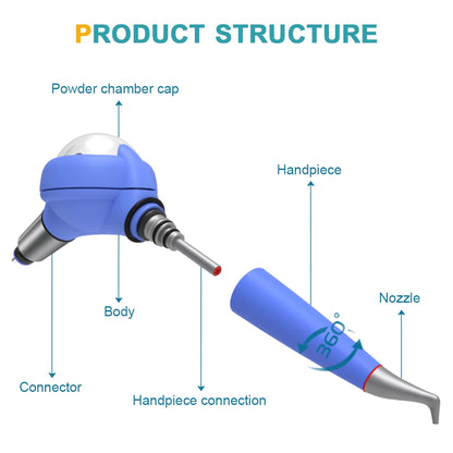 AI-AP Dental Air Power Prophy Polishing System Jet Teeth Whitening Handpiece Internal Water Sandblasting Polisher Gun Intraoral