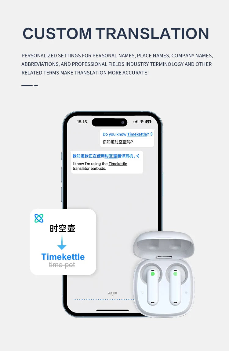 Timekettle WT2 Edge/W3 Tradutor Simultâneo Fones de ouvido Voz Multi Idiomas Traduzir fone de ouvido para reuniões de viagens de