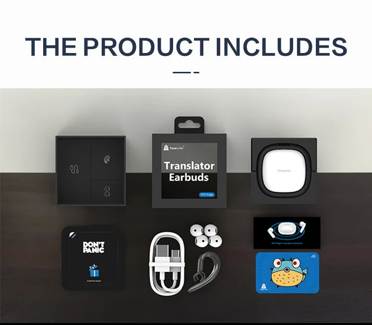 Timekettle WT2 Edge/W3 Tradutor Simultâneo Fones de ouvido Voz Multi Idiomas Traduzir fone de ouvido para reuniões de viagens de