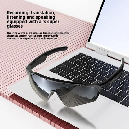 Intelligent  AI glasses Simultaneous Interpretation Real-Time Translation for Listen Speak Music Earphone Sun Cycling Glass