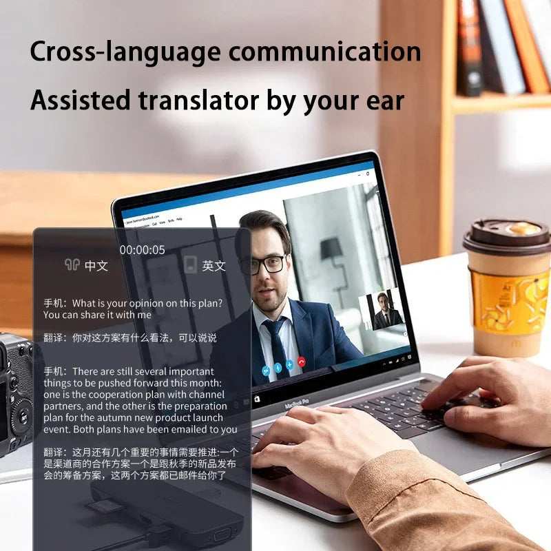 Xiaomi Intelligent Ai Translation Glasses Headphones Interpretation Sunglasses 144 Language Real-time Conference Tool