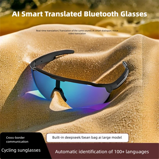Intelligent  AI glasses Simultaneous Interpretation Real-Time Translation for Listen Speak Music Earphone Sun Cycling Glass