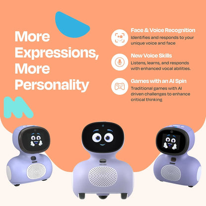AI Smart Robot for Kids Fosters STEAM Learning Packed Dance Singing Games Child-Safe Conversational Learning Gift for Boys Girls