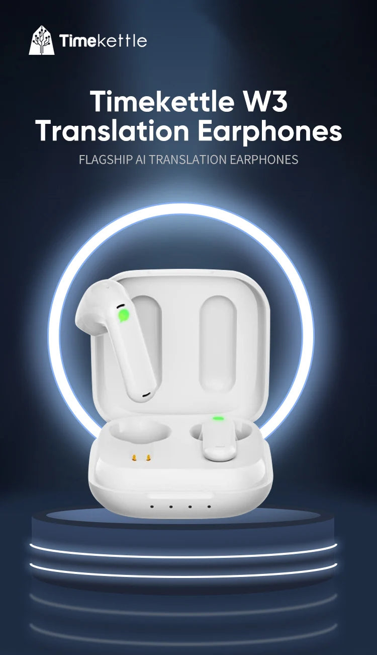 Timekettle WT2 Edge/W3 Tradutor Simultâneo Fones de ouvido Voz Multi Idiomas Traduzir fone de ouvido para reuniões de viagens de