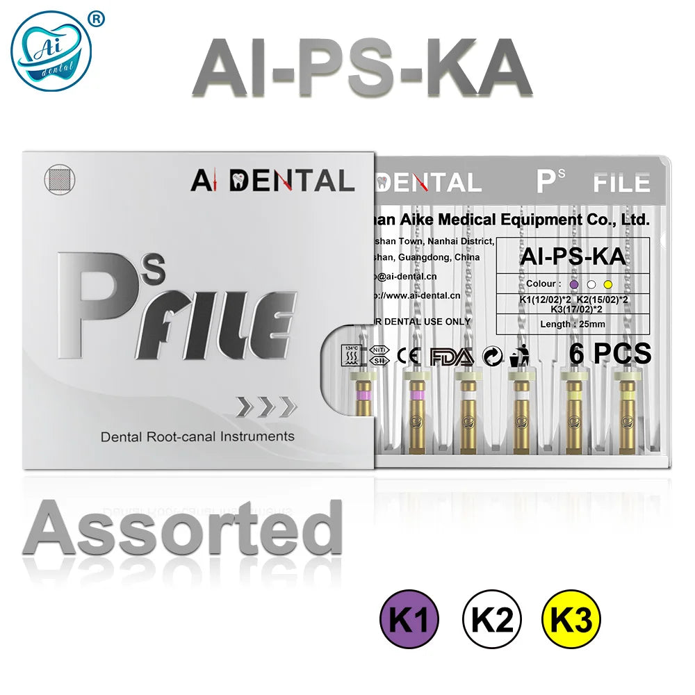 AI-PS loving File USA original model Root Canal Instrument Compatible PathFil System for Endo motor 25mm 6pcs/pack 10 sets/box